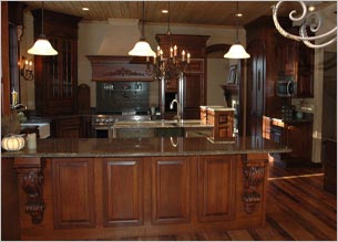 Commercial grade appliances and extraordinary detail make this kitchen a true work of art.  Click here for a larger image.